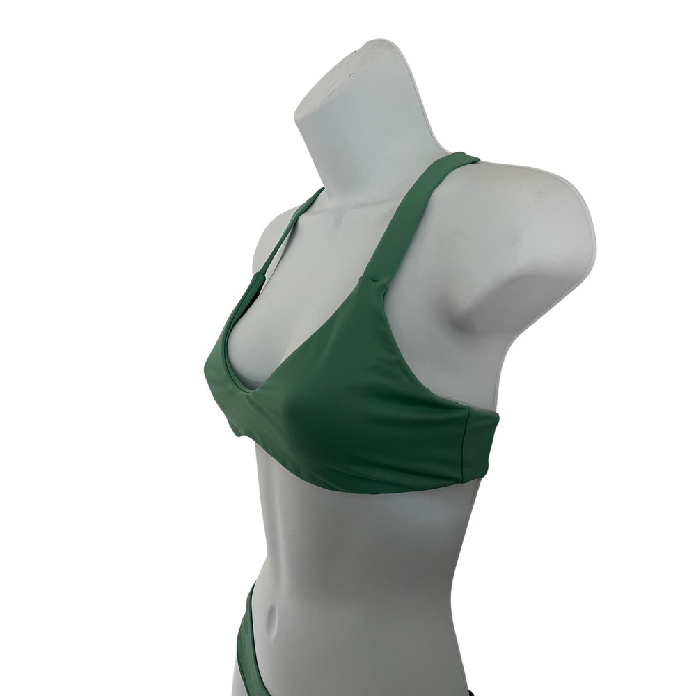 B SWIM Oasis Crisscross Back Bralette Bikini Top and Ruched Bottom Set - Picture 7 of 11